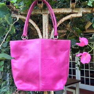 Wilsons leather maxima small pink tote bag